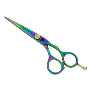 Ciseaux de coiffure professionnels Prestige, acier inoxydable 440C, pointe aiguisée, manche long, pour droitiers, ciseaux de coupe de cheveux personnalisés - Product Image 2