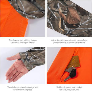 Sudadera con Capucha Camuflada para Hombre, Mezcla de Algodón y Poliéster, Sudadera con Capucha de Tela Gruesa de 500 g/m², Capucha con Cordón Ajustable, Bolsillos Profundos - Product Image 4