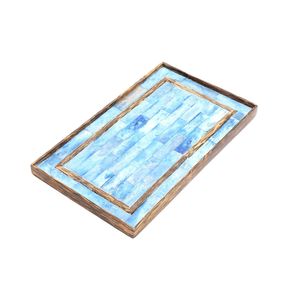 ถาดเสิร์ฟไม้ฝังกระดูกทำมือ Ribaldi ขนาด 12x7.25x0.8 นิ้ว - Product Image 4