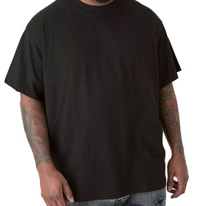 เสื้อยืดโอเวอร์ไซส์สีดำสั่งทำขายส่งสำหรับผู้ชาย ผ้าฝ้าย 100% หนัก 300 กรัม ทรงหลวมไหล่ตก สไตล์ลำลอง สำหรับงานพิมพ์ลาย - Product Image 4
