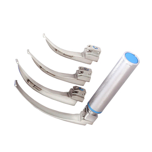 Fiber <b>Optic</b> Miller Laryngoscope Kit 3 Blades 1 Battery Handle Airway Diagnostic Medical <b>Instrument</b> Set - Product Image 3