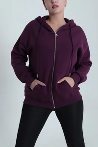 Sudadera con Capucha de Manga Larga para Mujer EVERGLOW, Color Sólido, 100% Algodón Ecológico, Logotipo Frontal con Cordones, Otoño Invierno - Product Image 3
