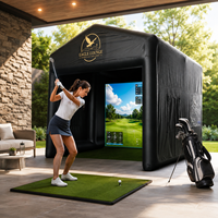 Tente de simulateur de golf gonflable portable pour l'intérieur et l'extérieur, cabine de pratique de golf mobile, simulateur d'entraînement de golf