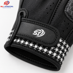 <b>Half</b> Finger Cycling Gloves Houndstooth Trim Anti <b>Slip</b> Gel Pad Fashion Bike Gloves Wholesale OEM Custom Logo - Product Image 3