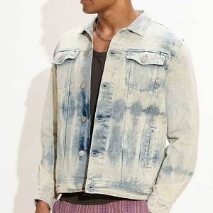 Plus Size Regular Size Men's Denim Jacket <b>Top</b> Premium Quality Ripped Vintage Men's Jeans Jacket - Product Image 6