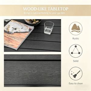 New Title "Outdoor Patio <b>Dining</b> <b>Table</b>-Rustic Wood Finish" - Product Image 5