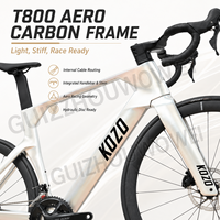 Bicicleta de Carretera KOZO II Endurance, Cuadro de Carbono T800, Shimano 105, 24 Velocidades, Neumáticos Goodyear 700x28C, Frenos Hidráulicos, T47 BB