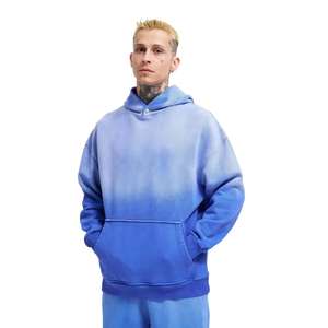 Custom Acid Wash Sublimation Unisex Hooded Heavyweight Tracksuit Distressed <b>Embroidery</b> Sun Faded Zip Sweatsuits Jogger <b>Set</b> - Product Image 4