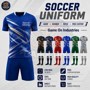 Nouveau produit tendance, prix de gros, vêtements de sport sublimés respirants pour équipes, tenue de match, nouveau style, uniforme de football à motif croisé - Product Image 5