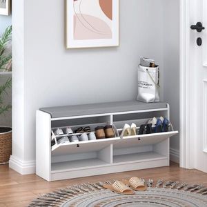 <b>Entryway</b> Shoe Storage <b>Bench</b> with Shoe Cabinet Shoe Rack <b>Bench</b> and Shoe Organizer for Home or Office - Product Image 2