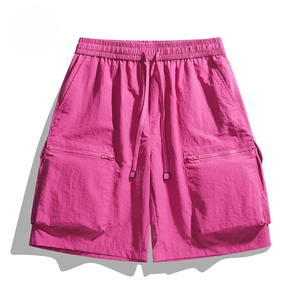 Shorts Cargo Décontractés pour Hommes, Taille Élastique, Couleur Unie, Idéaux pour l'Été – Vente en Gros - Product Image 3