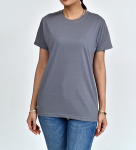 2026 Summer Hottest Luxury Breathable Custom Logo 100% <b>Bamboo</b> Fiber V-neck Silk <b>Screen</b> Printed T-Shirt Simple Style Cheap Women - Product Image 1