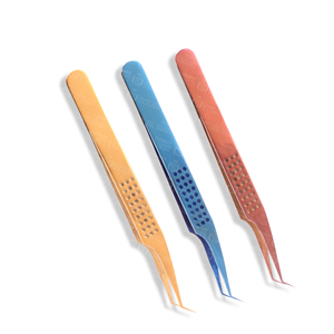 High Elasticity Japanese Stainless Steel Eyelash Extension Tweezers Anti Static Non Corrosive Hand Tested Customized Packing - Product Image 2
