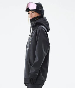 <b>Waterproof</b> Softshell Ski Hoodie Snowboard Pullover Windproof <b>Winter</b> Thermal Fleece <b>Jacket</b> with Integrated High Neck Gaiter - Product Image 2