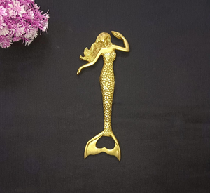 Ouvre-bouteille sirène dorée en métal, forme animale, ouvre-bouteille manuel, outil décoratif pour bar, accessoire de cuisine - Product Image 3