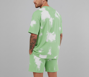 เสื้อยืดและกางเกงขาสั้นชุดเซ็ตสำหรับผู้ชายรุ่นใหม่ล่าสุด น้ำหนัก 250 กรัม ทรงหลวมไหล่ตก ใส่สบาย ไซส์ใหญ่ ชุดลำลอง ชุดวอร์ม - Product Image 3