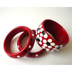 Brazaletes de Bambú y Madera Tradicionales de Diseño, Pintados a Mano, para Uso Diario y Fiestas, India RR Enterprises - Product Image 3