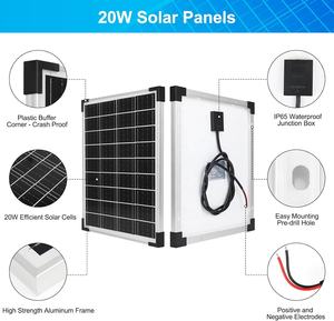 Premium Mono Cells Solar panel 12V 18V 10W 15W 25W 30W 45W 60W 75W 90W Kleines Solar-PV-Panel für RV Trailer Farm Battery - Product Image 5
