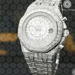 Reloj de Lujo para Hombre Charm, de Acero Inoxidable, Caja de 40 mm, Movimiento Mecánico, Fecha Automática, Detalles de Diamantes, Correa con Botón de Presión y Cierre Oculto - Product Image 3