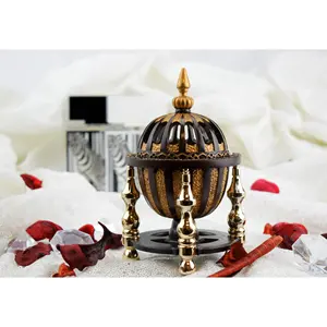 Traditional Elite Indian Religious Eco-Friendly <b>Bakhoor</b> Incense Burner for <b>Oud</b> Chips Showcasing Authentic Design and Rich Aroma - Product Image 4