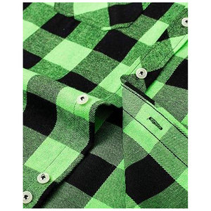 Chemises en flanelle de luxe en polyester pour hommes, à carreaux, en coton épais, unisexe, à col montant, respirantes, en promotion - Product Image 3