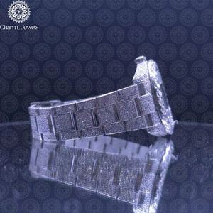 Charm_Jewels Women's Luxury Stainless Steel <b>Watch</b> 38mm Round Analog Quartz Sapphire Crystal Folding Clasp - Product Image 3