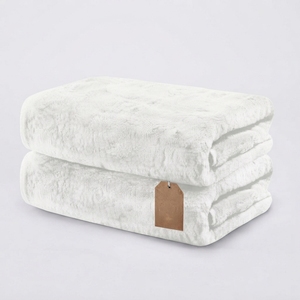 Serviette de bain rectangulaire en tissu éponge de coton uni, écologique, pour usage domestique, taille adulte - Product Image 2