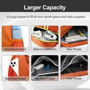 Sac de sport en toile épaisse, sac de voyage avec bandoulière réglable - Product Image 4