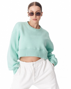 Sweat-shirt court décontracté pour femme, pull en molleton doux à manches longues, léger et confortable, haut de streetwear pour tous les jours - Product Image 4