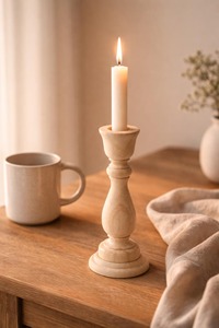 Candelabros de Madera Natural Hechos a Mano, Estilo Rústico, para Bodas, Cumpleaños, Pascua, Centros de Mesa, Decoración del Hogar - Product Image 5