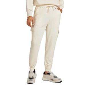 Pantalon de jogging taille haute personnalisé pour hommes Pantalon de survêtement de gymnastique à séchage rapide avec tissu extensible en coton et polyester Streetwear décontracté du fournisseur OEM - Product Image 1