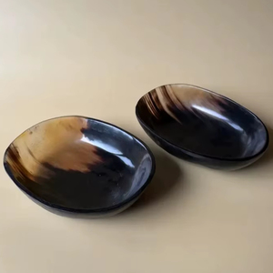 ชามควายฮอร์นทำมือสำหรับเครื่องใช้บนโต๊ะอาหารหรูหราออกแบบโลโก้ได้ตามต้องการ - Product Image 1