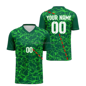 Camiseta de fútbol personalizada para hombre con servicio OEM, precio al por mayor completo con mangas cortas, corte automático, sublimación personalizada - Product Image 5