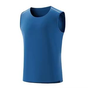 Nueva Camiseta Deportiva sin Mangas para Hombre, de Seda Helada Lavada, de Secado Rápido, Transpirable, Cuello Redondo, Estilo Casual Urbano, Tejido sin Costuras, Ecológica - Product Image 2