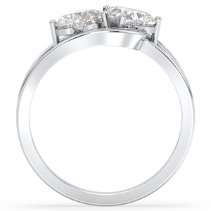 Anillo de Compromiso REYES con Piedras de Moissanita Brillantes de Corte Corazón de 1.72Ct, Plata de Ley 925, Regalo de Aniversario, Joyería Fina de Lujo - Product Image 6