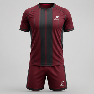 Conjunto de Camiseta de Fútbol para Hombre F2WIN, Negro y Verde, Cuello en V, Manga Corta, Absorbe la Humedad, Ajuste Atlético, para Todas las Temporadas, Impresión Sublimada, Elástico - Product Image 4