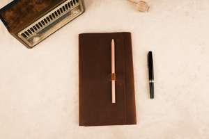 Elegante Funda de Cuero Genuino de Lujo a Prueba de Olores, Recargable, para Cuaderno, Diario, Bloc de Notas, Organizador de Oficina - Product Image 3