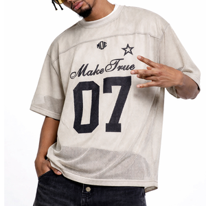 Camiseta de Fútbol Americano para Hombre, Transpirable, de Malla de Poliéster, Estilo Universitario, con Número Gráfico Personalizado, Proveedor OEM al por Mayor - Product Image 4