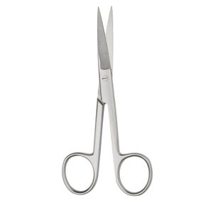 High Steel Reynolds Iris Scissors Straight 9cm Custom Design Manual Class II Single Use Surgical <b>Instruments</b> By Grip Surgical - Product Image 1
