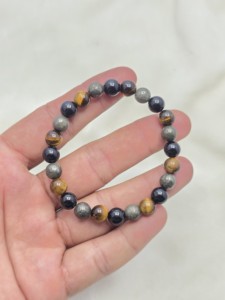 Hermosa Figura Tallada de Feng Shui de Súper Calidad, Combinación de Cristales Naturales, Cuarzo Ahumado, Pulsera de Cuentas Elásticas de Almidón - Product Image 3