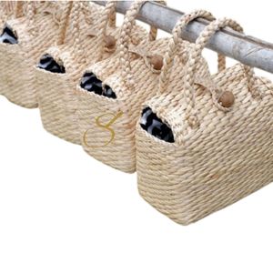 Bolso de playa artesanal de jacinto de agua: Cesta de paja tejida de Vietnam - Product Image 3