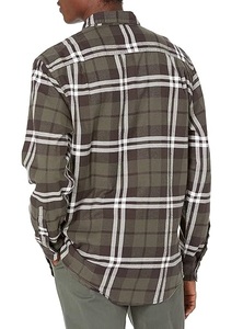 <b>Motorcycle</b> Rider Flannel <b>Shirts</b> Custom Brand Label Plaid Design Unisex Button Stand Collar Breathable Wholesale OEM - Product Image 5