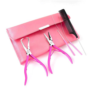 Ensemble d'outils professionnels pour extensions de cheveux, kit d'accessoires de coiffure pour une application, un retrait et un ajustement faciles des extensions de cheveux - Product Image 1