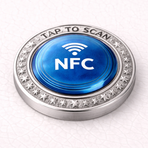 Nueva Moneda de Zinc Chapada en Oro con NFC Personalizada, Impresión UV, Diseño Tradicional de Imitación Antigua para Regalos Tecnológicos y Recuerdos - Product Image 6