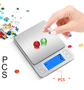 Digitale Küchenwaage aus Edelstahl, 1 kg x 0,1 g, 2 kg x 0,1 g, 3 kg/0,1 g, 1000 g x 0,01 g, für Kochzwecke - Product Image 2