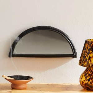 Rattan <b>make</b> <b>up</b> mirror <b>vanity</b> bathroom essentials producer direct cost hand-made cane mirrors - Product Image 2
