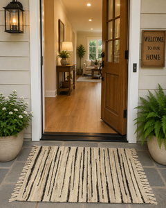 Tapis de porte personnalisé en polyester résistant, style oriental original, pour entrée de maison et usage intérieur - Product Image 1