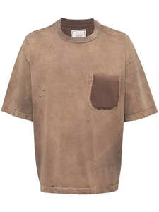 T-shirt d'été oversize en coton épais délavé pour homme, coupe épaules tombantes, style vintage - Product Image 2