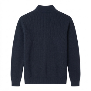 Sudadera con Capucha para Hombre, Tejida, de Color Sólido, con Botones al Frente, Casual, de Manga Larga, para Otoño, Corte Regular, Material de Algodón - Product Image 2