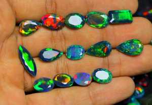 Lot de pierres précieuses d'opale noire éthiopienne naturelle à facettes, pierres brutes pour la fabrication de bijoux, fournisseur en gros, exportation mondiale B2B - Product Image 4